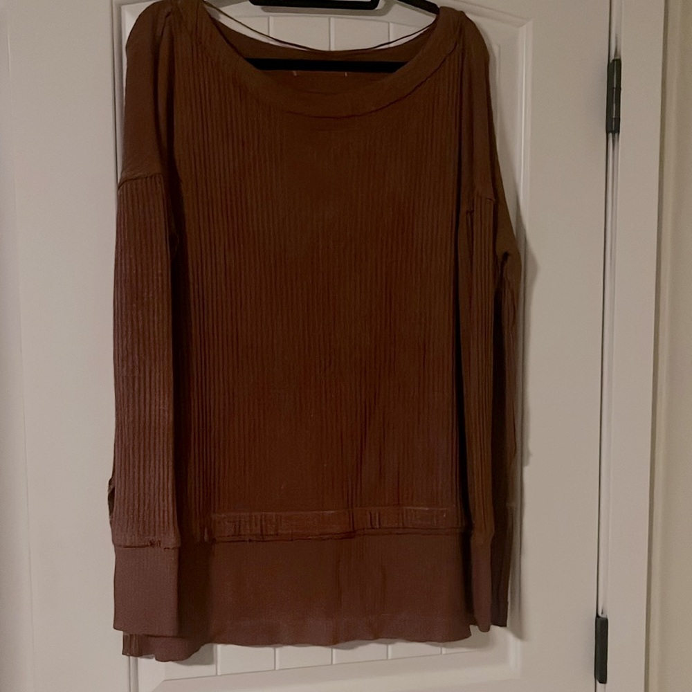 Free People We the Free‎ North Shore Thermal Waffle Knit Tunic Top Small